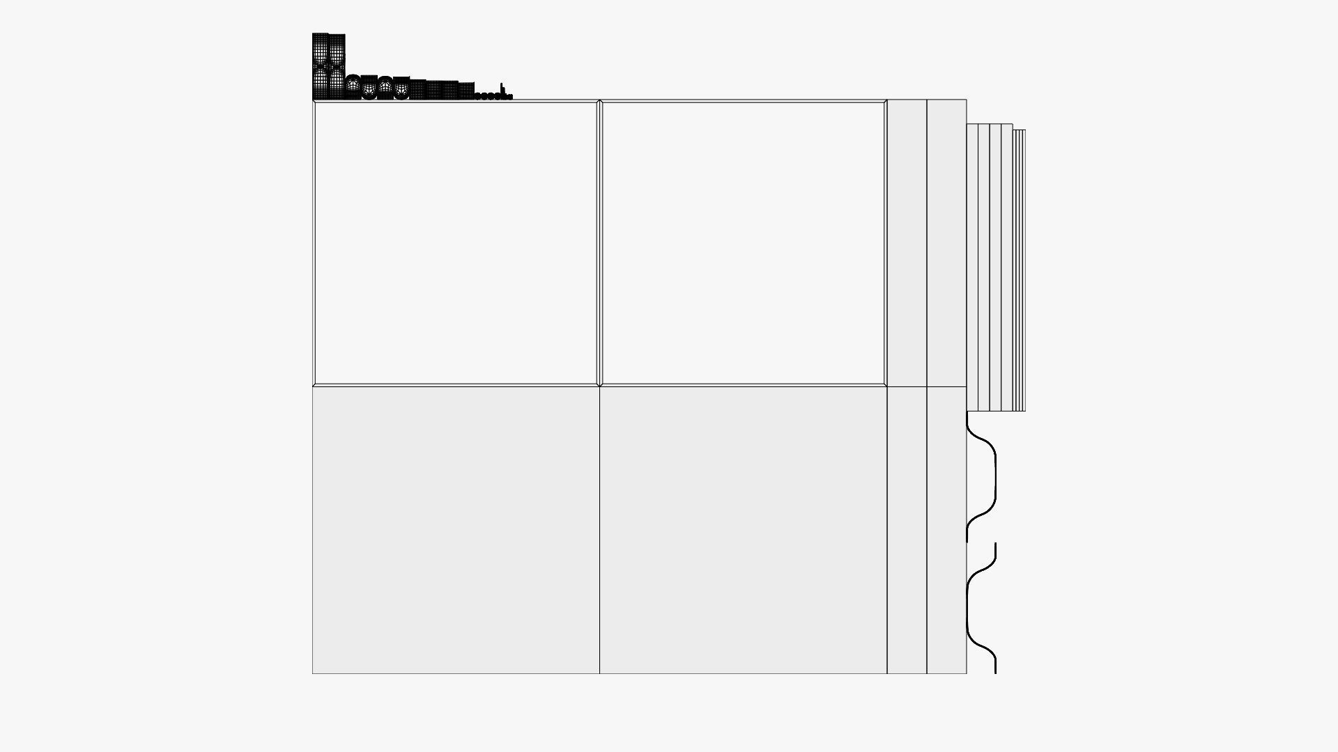 Basic Box with Handle - Geometry Only No Textures No Materials 3D model_6