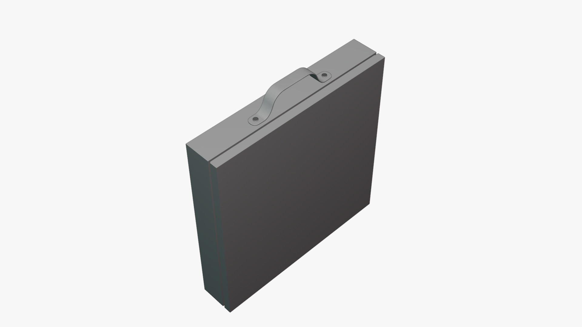 Basic Box with Handle - Geometry Only No Textures No Materials 3D model_4