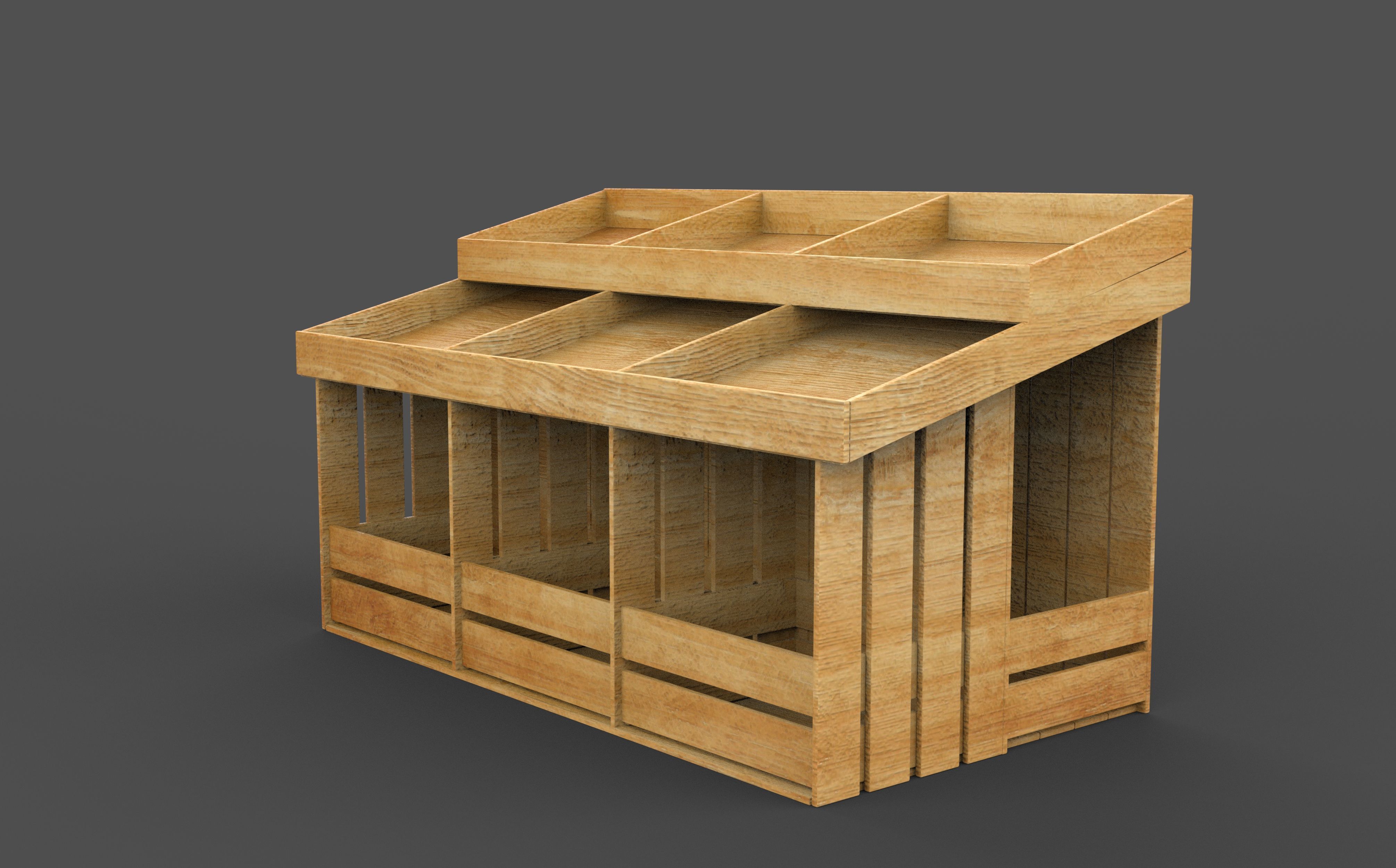 Display Rack Box 3D model_7