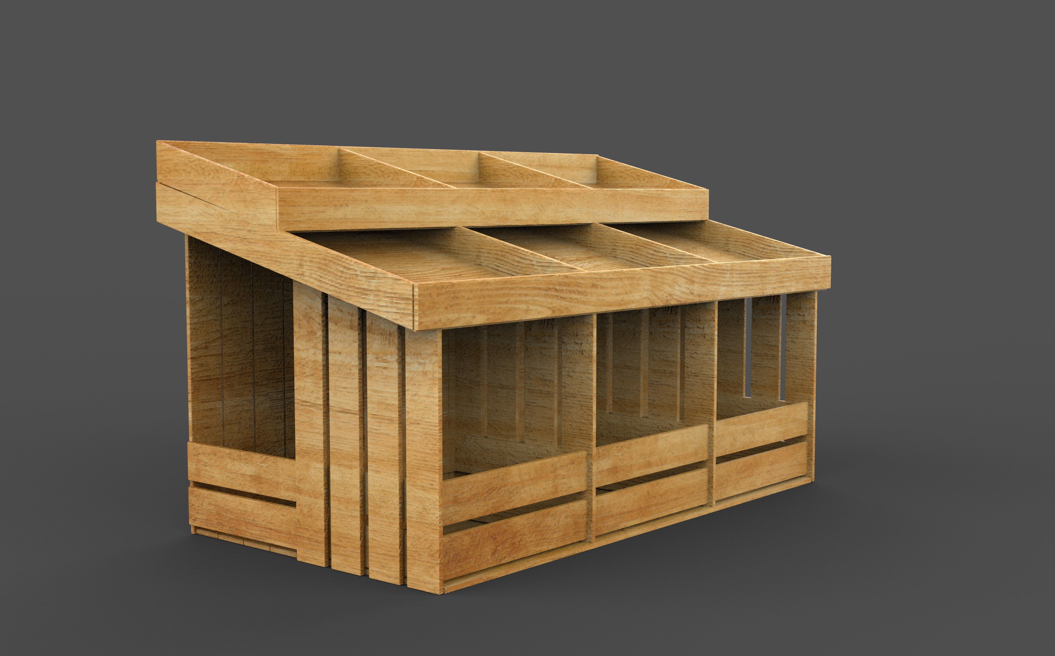Display Rack Box 3D model_3