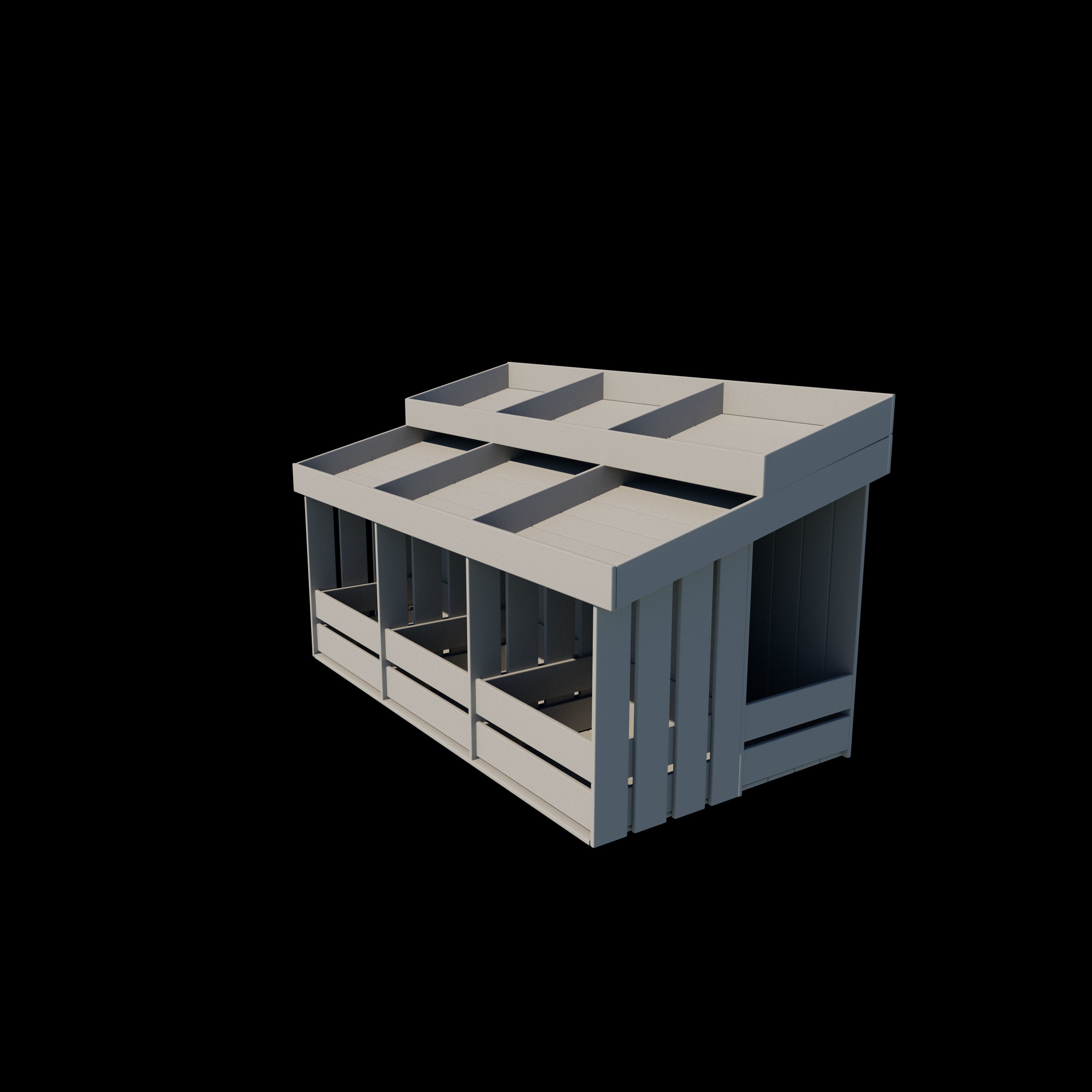 Display Rack Box 3D model_11