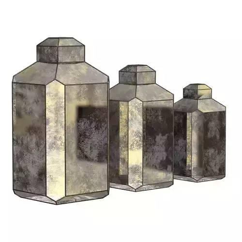 Set of oriental lamps 3D model