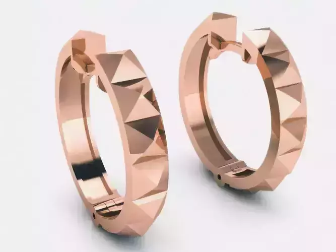 Plain Gold Hoops Earrings