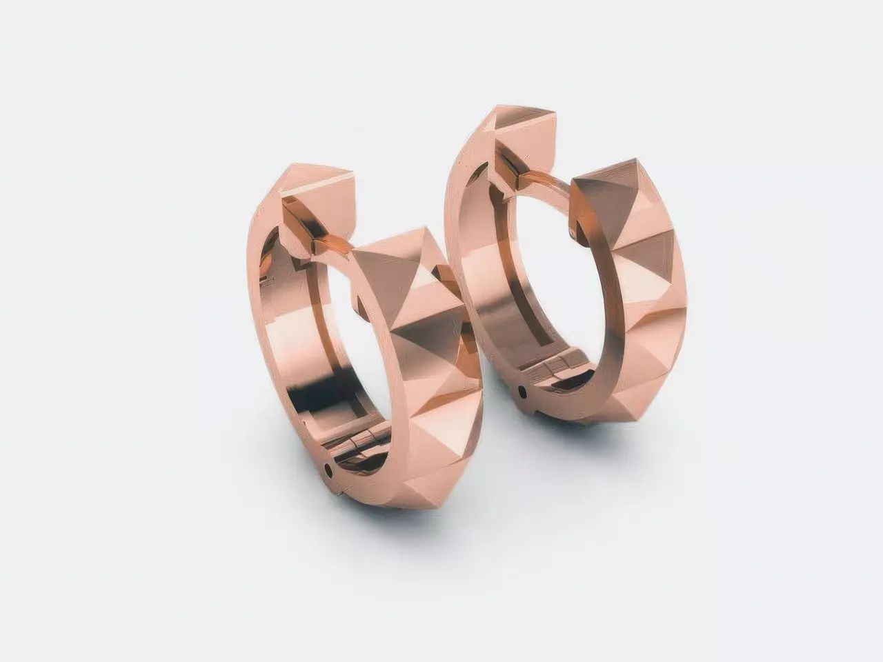 Plain Gold Hoops Earrings 3D print model