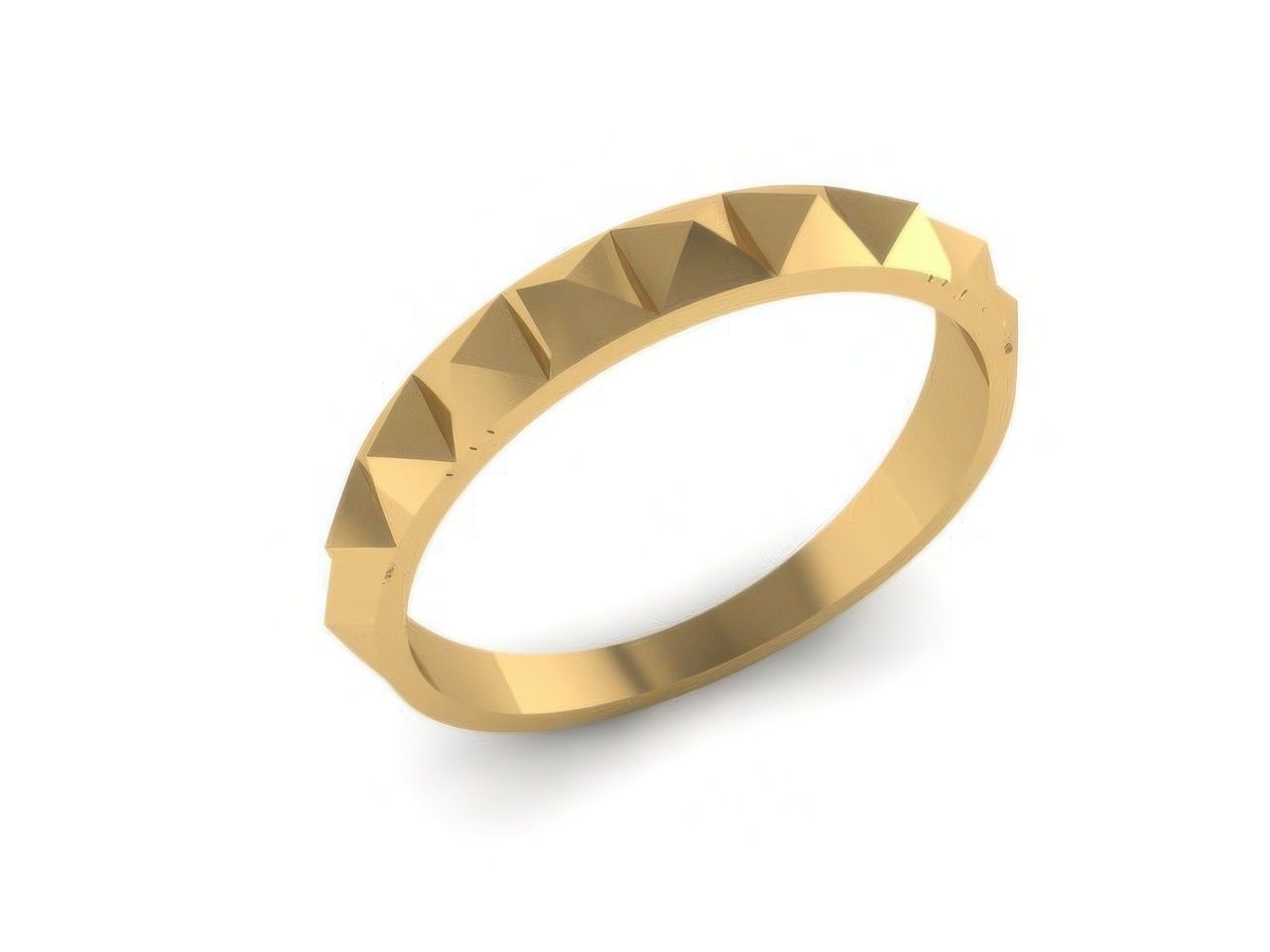 Plain Gold Wedding Band Ring 3D print model_1
