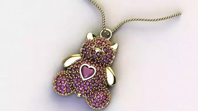 bear necklace pendant