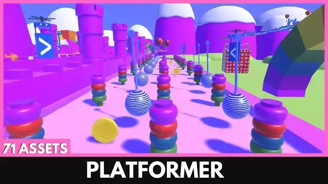 Platformer Pack - Low Poly Asset Pack by Ake Low-poly 3D model