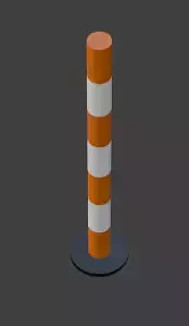 Low Poly Traffic Bollard