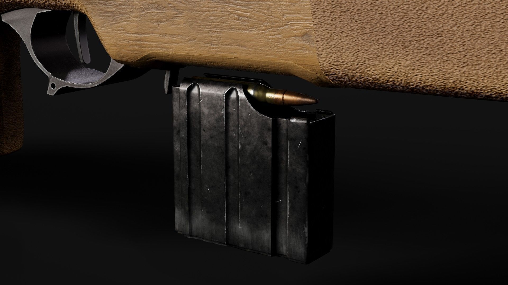 SSG 82 Sniper Rifle Low-poly 3D model_10