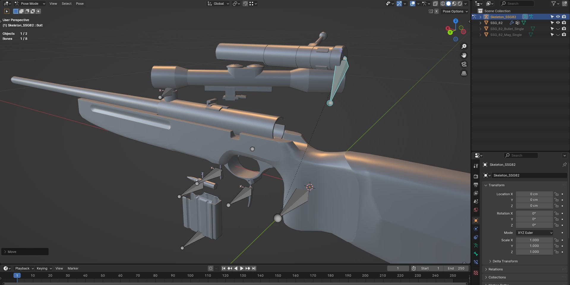 SSG 82 Sniper Rifle Low-poly 3D model_16
