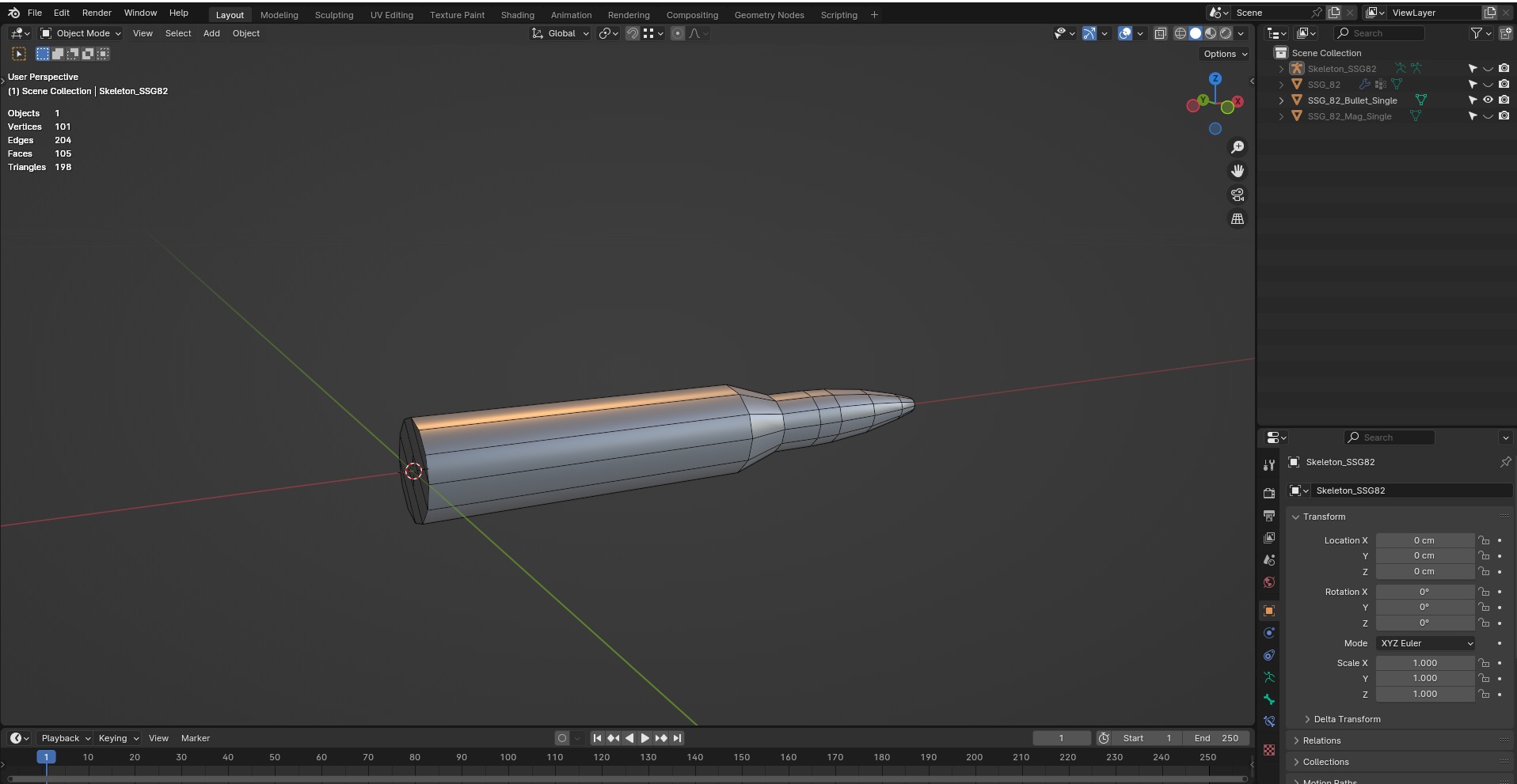 SSG 82 Sniper Rifle Low-poly 3D model_15