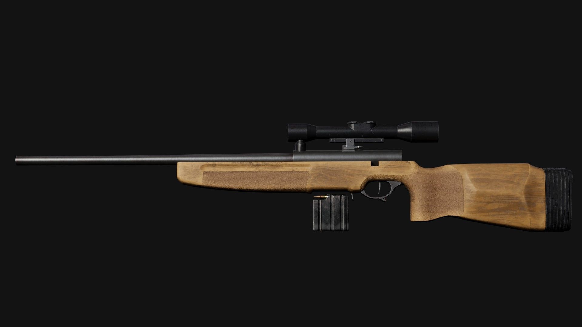 SSG 82 Sniper Rifle Low-poly 3D model_4