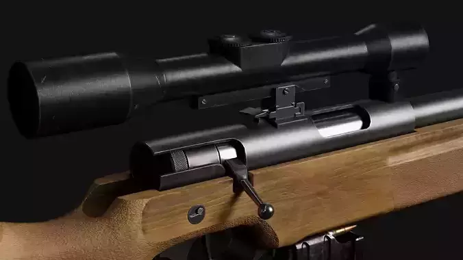 SSG 82 Sniper Rifle Low-poly 3D model SSG 82 Sniper Rifle Low-poly 3D model