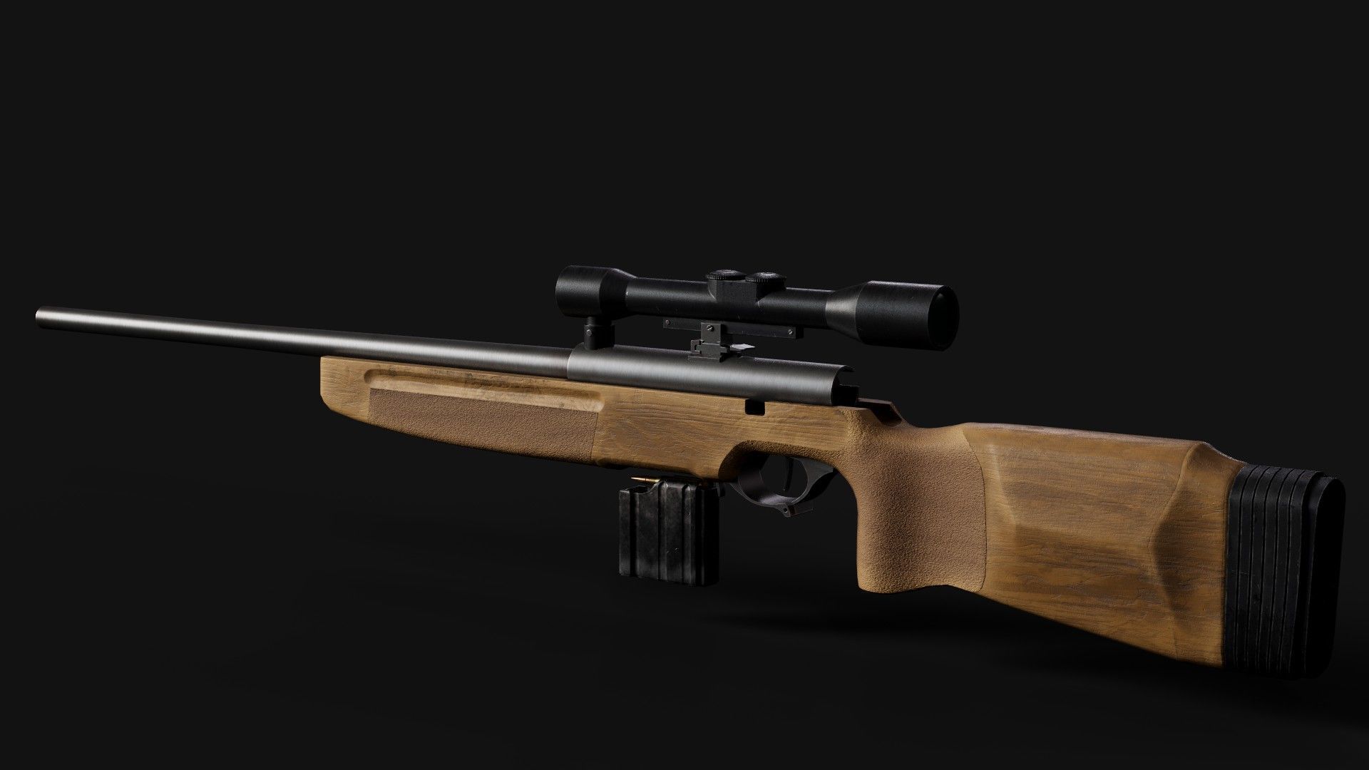 SSG 82 Sniper Rifle Low-poly 3D model_6