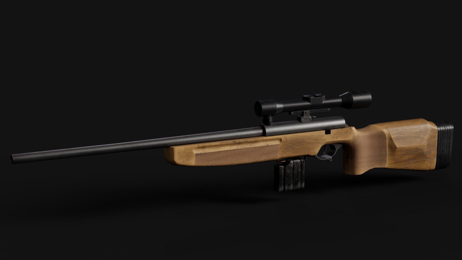 SSG 82 Sniper Rifle Low-poly 3D model_5