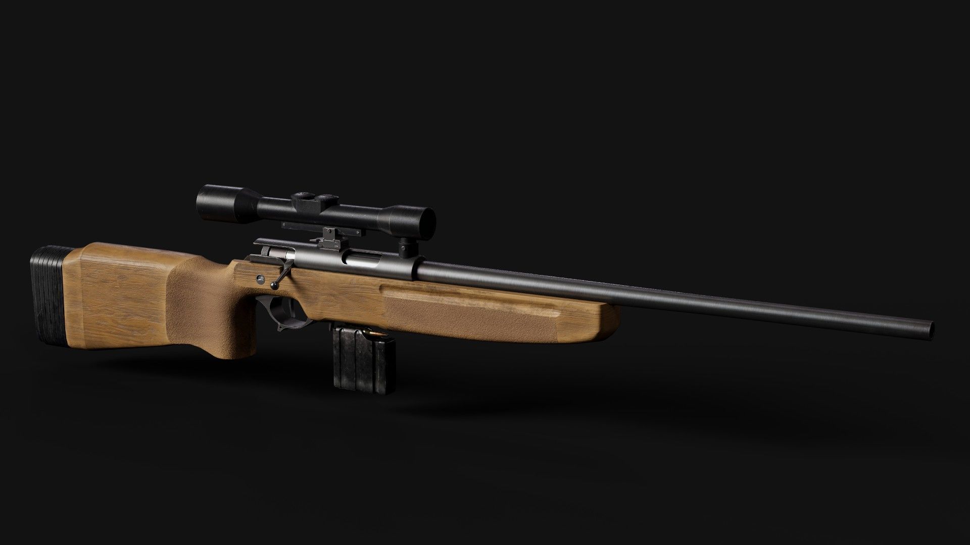 SSG 82 Sniper Rifle Low-poly 3D model_3