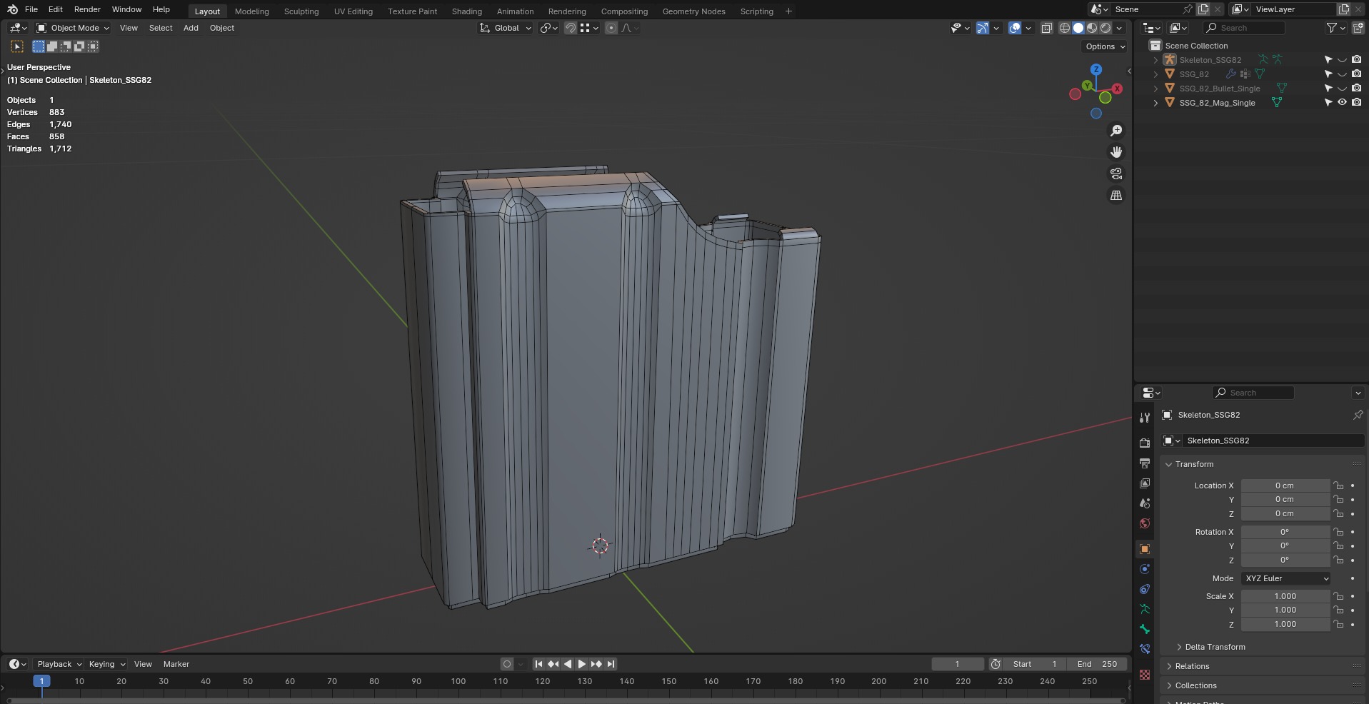 SSG 82 Sniper Rifle Low-poly 3D model_14