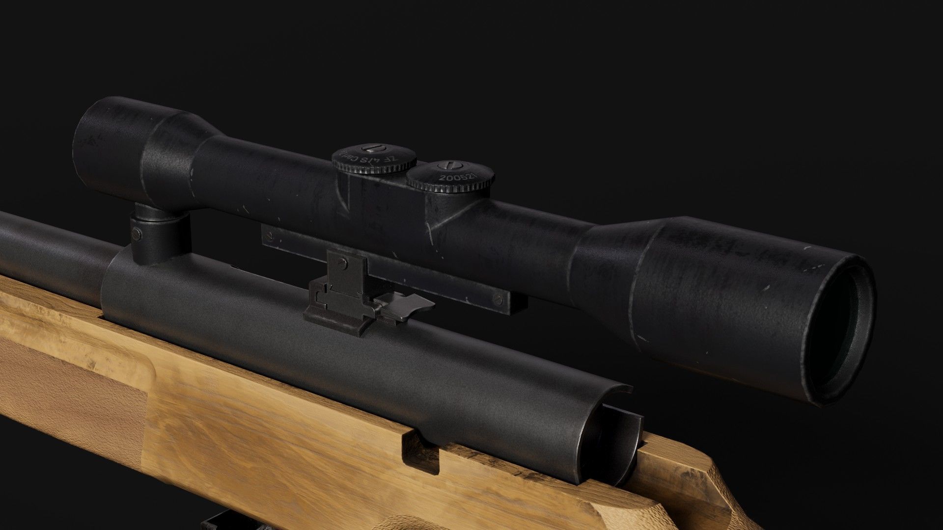 SSG 82 Sniper Rifle Low-poly 3D model_9