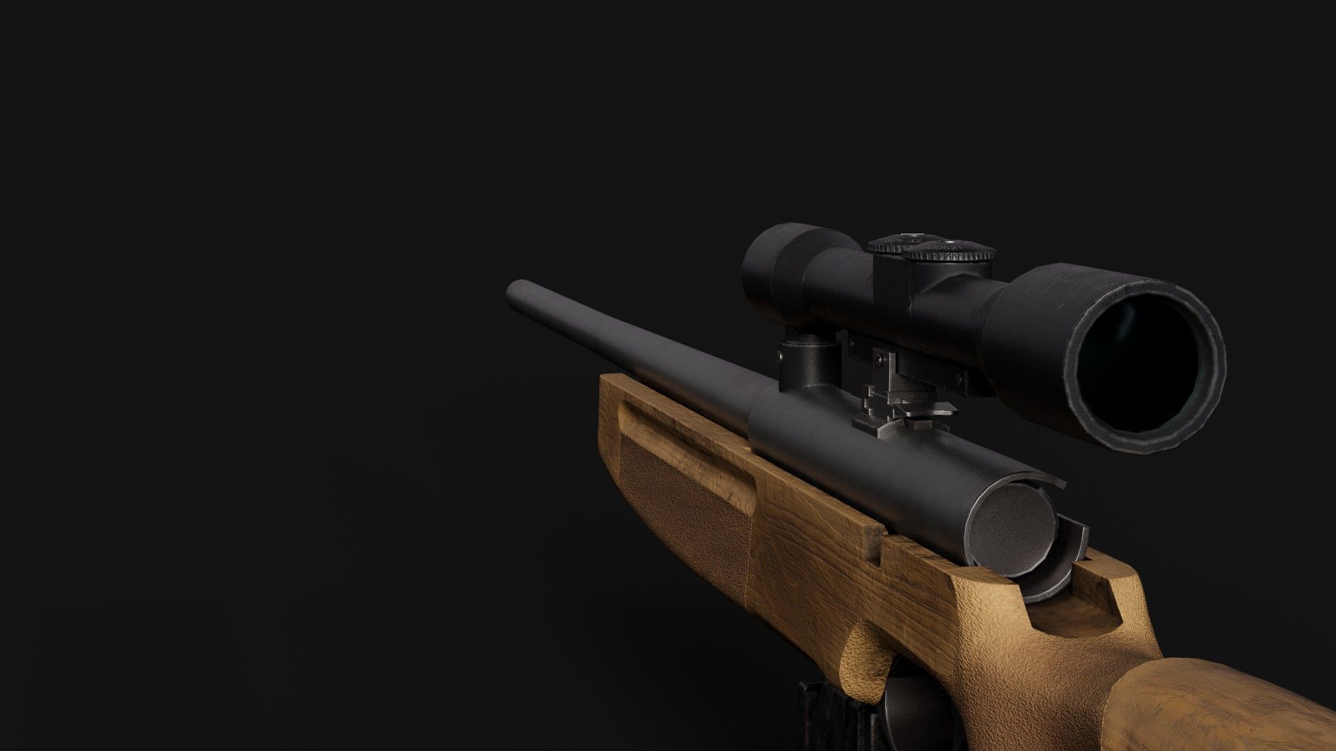 SSG 82 Sniper Rifle Low-poly 3D model_11