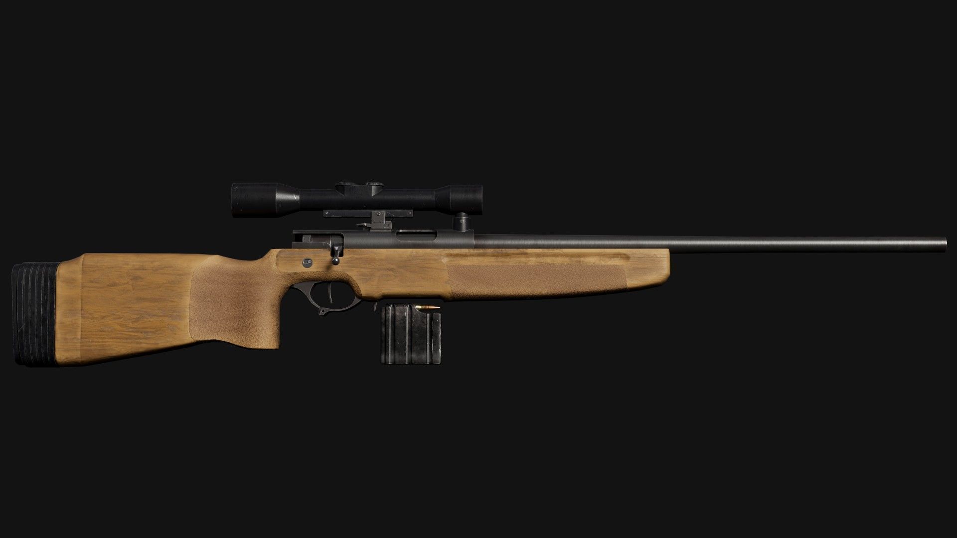 SSG 82 Sniper Rifle Low-poly 3D model_2