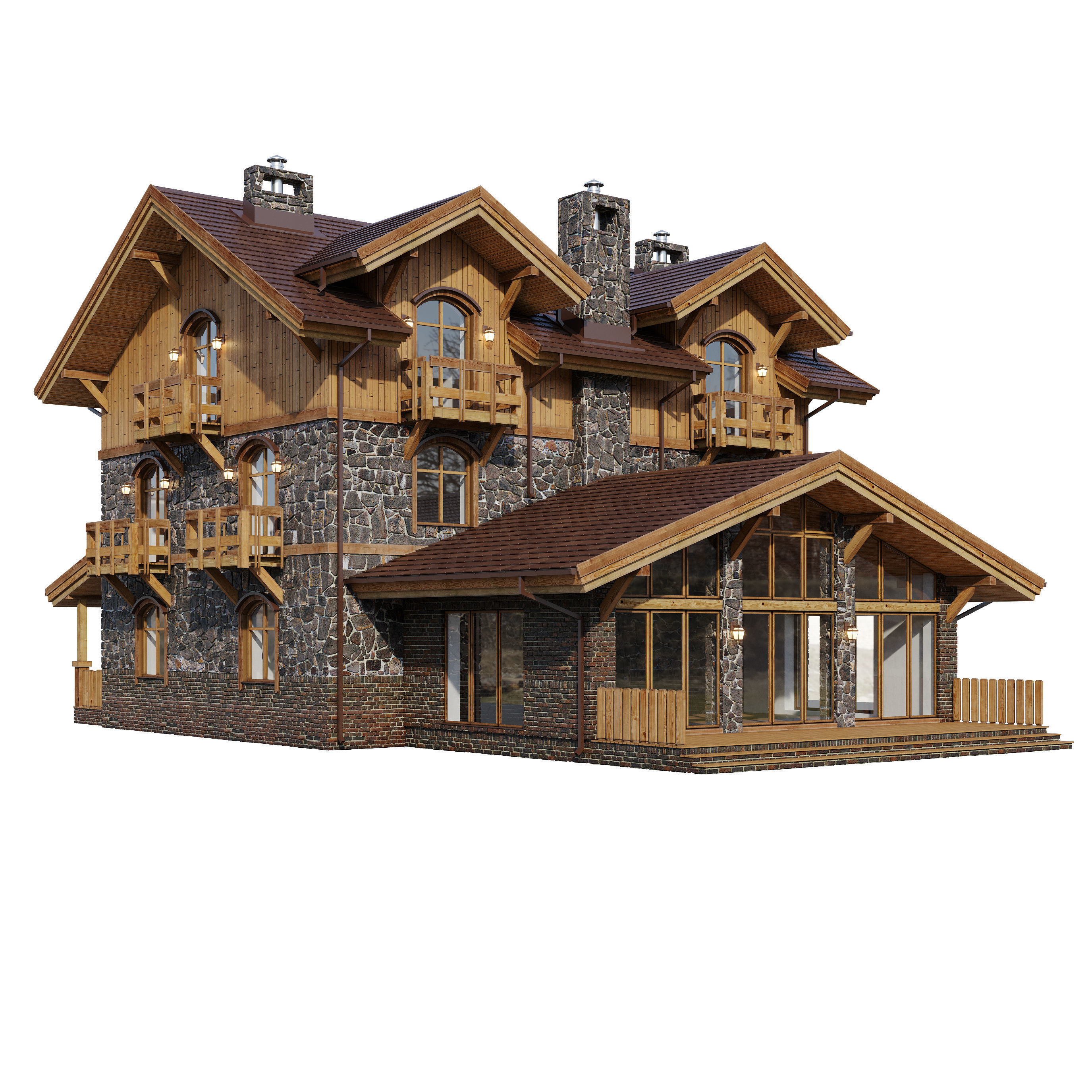 Alpine House 3D model_8