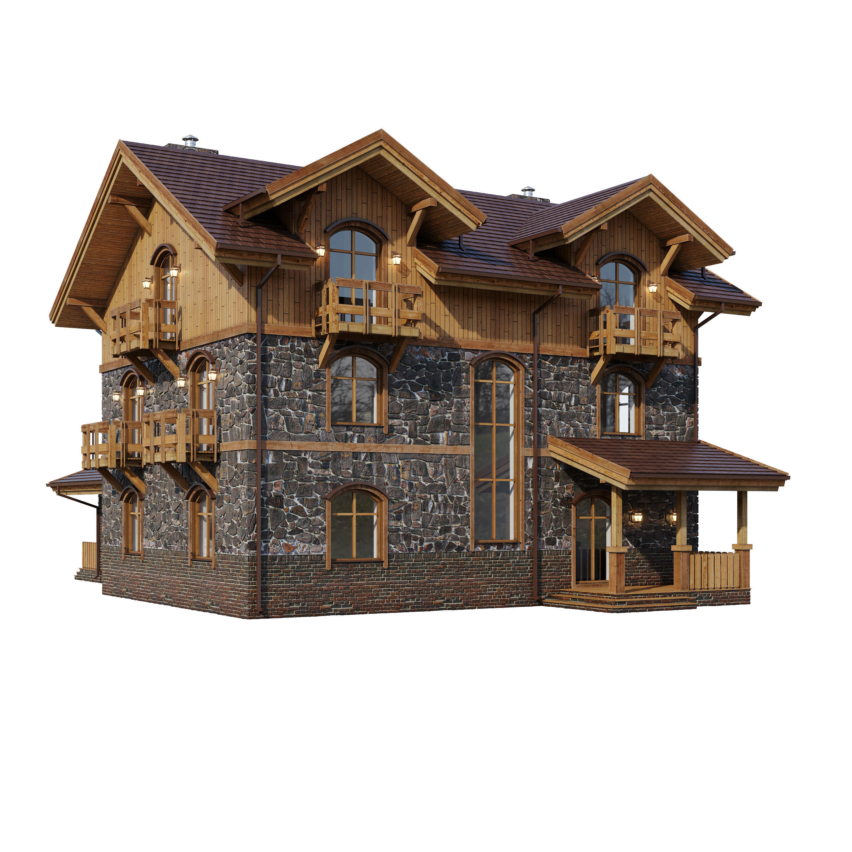 Alpine House 3D model_9