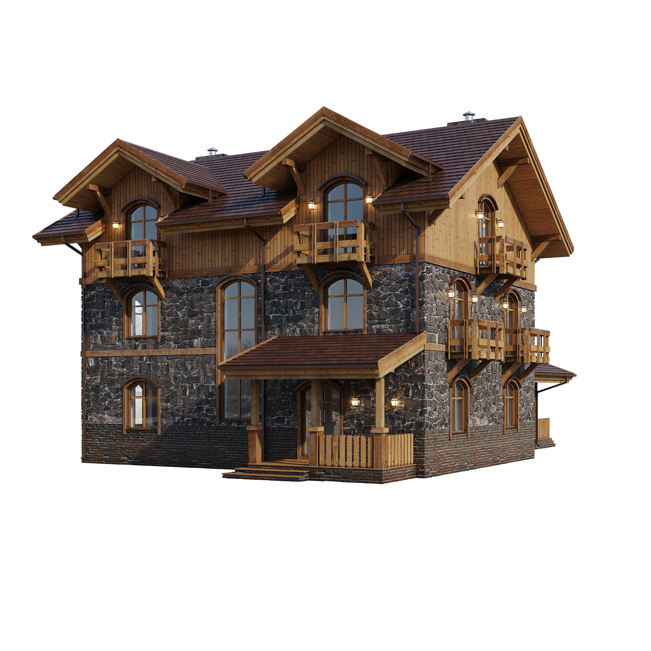 Alpine House 3D model_10