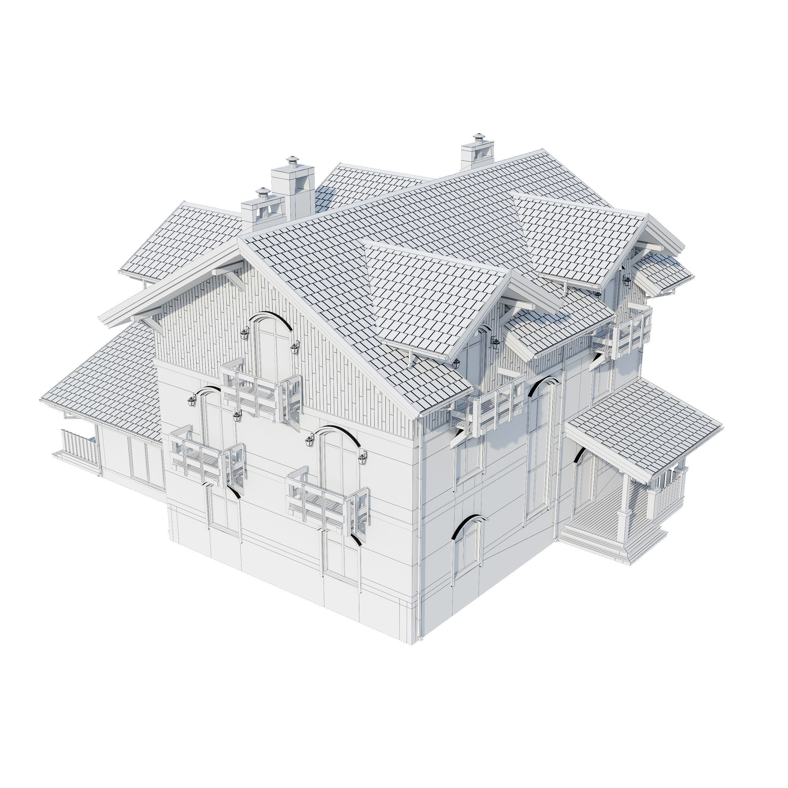 Alpine House 3D model_27