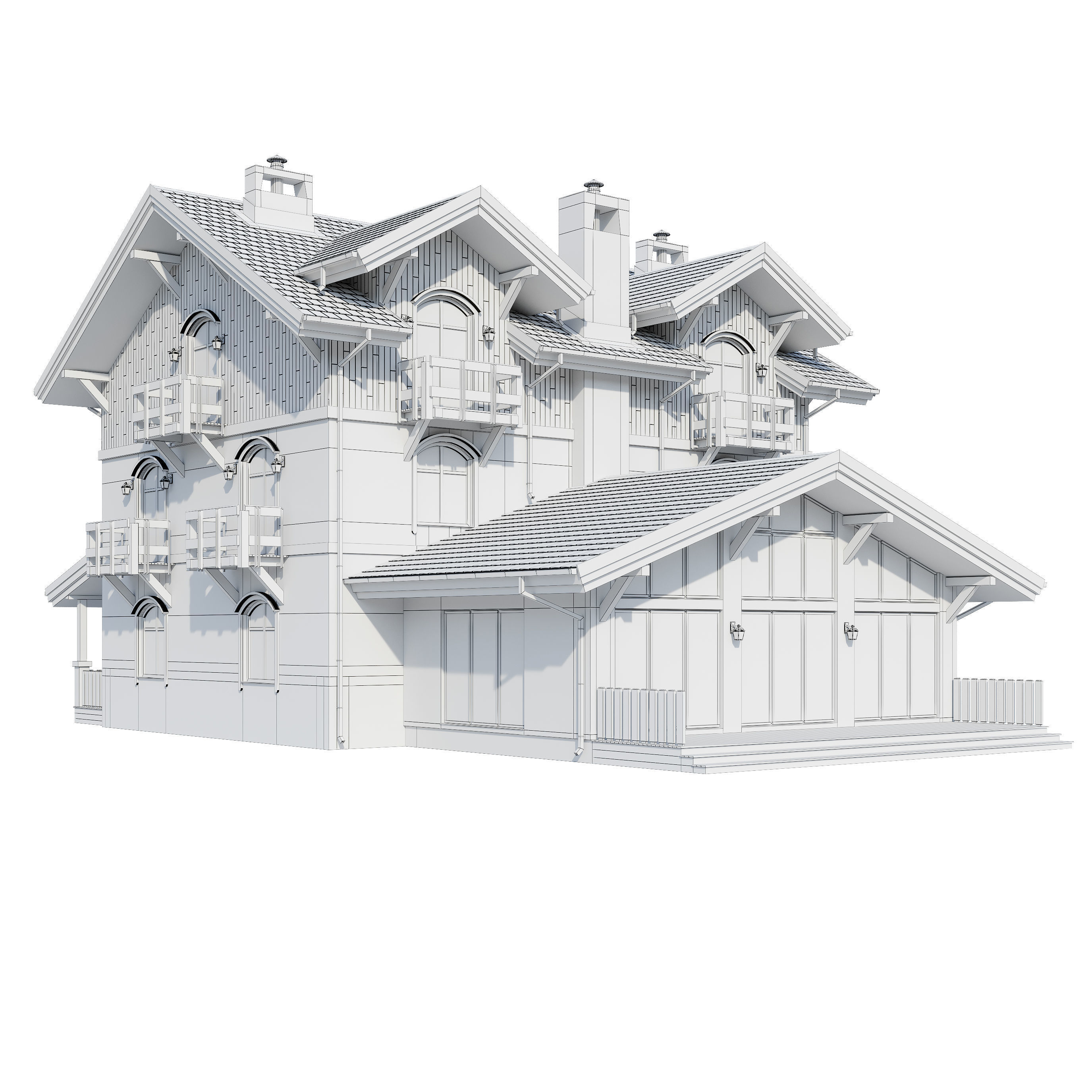 Alpine House 3D model_5