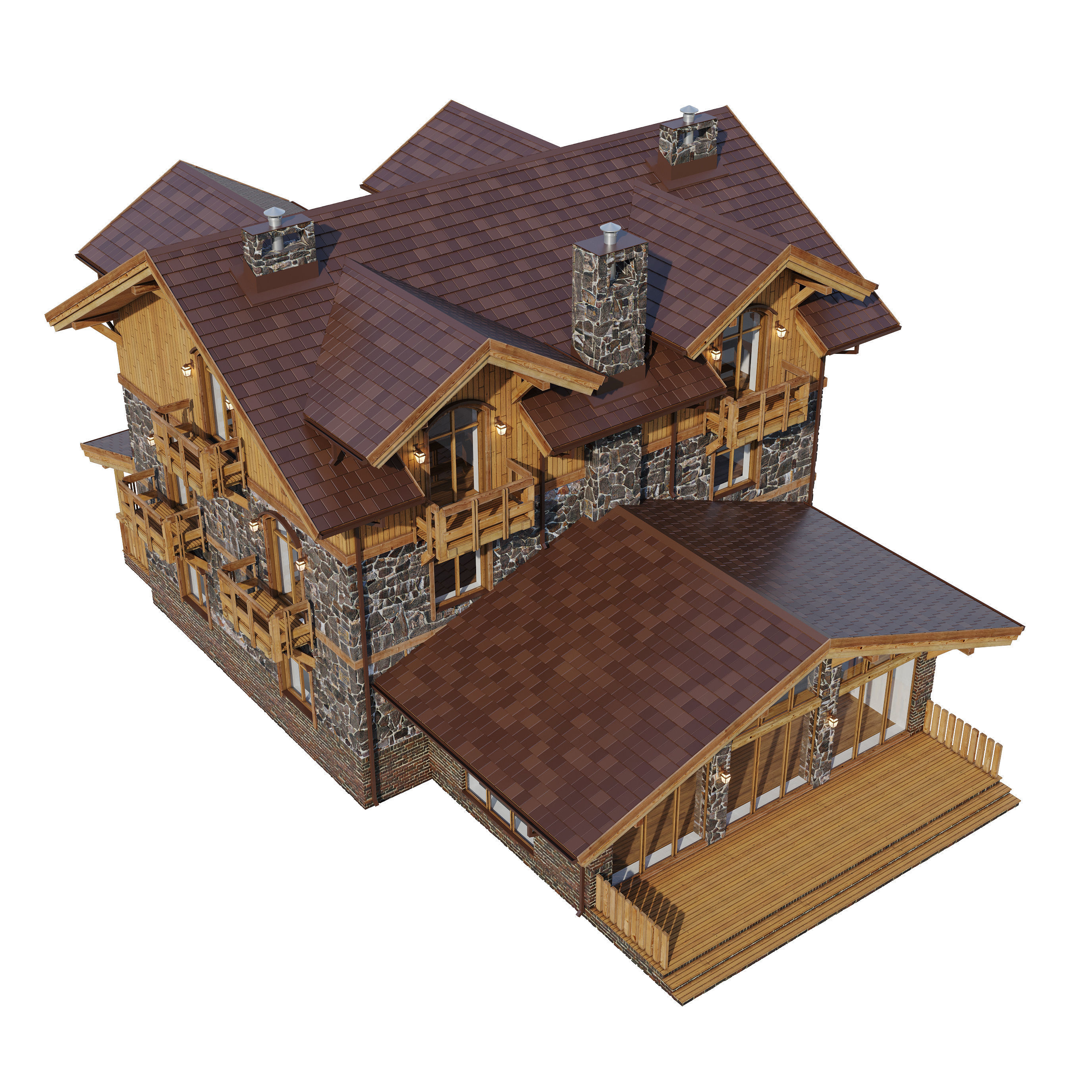 Alpine House 3D model_16