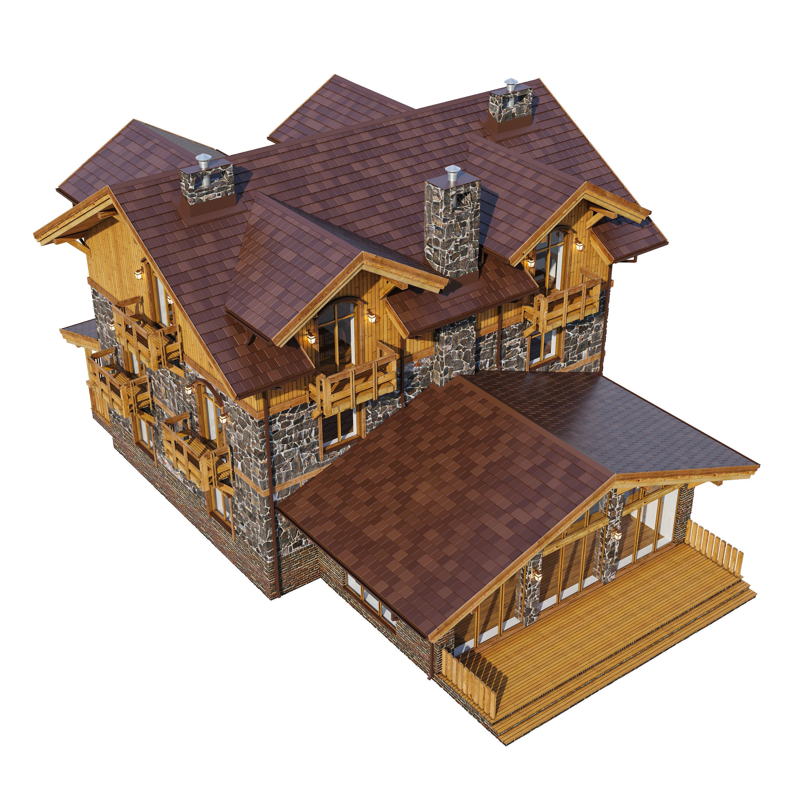 Alpine House 3D model_4