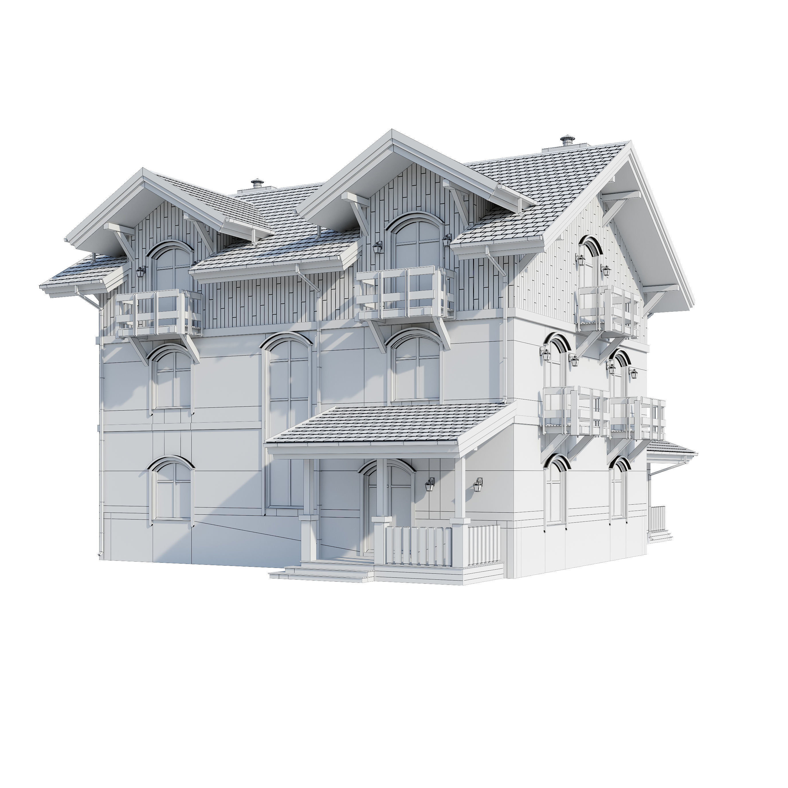 Alpine House 3D model_20
