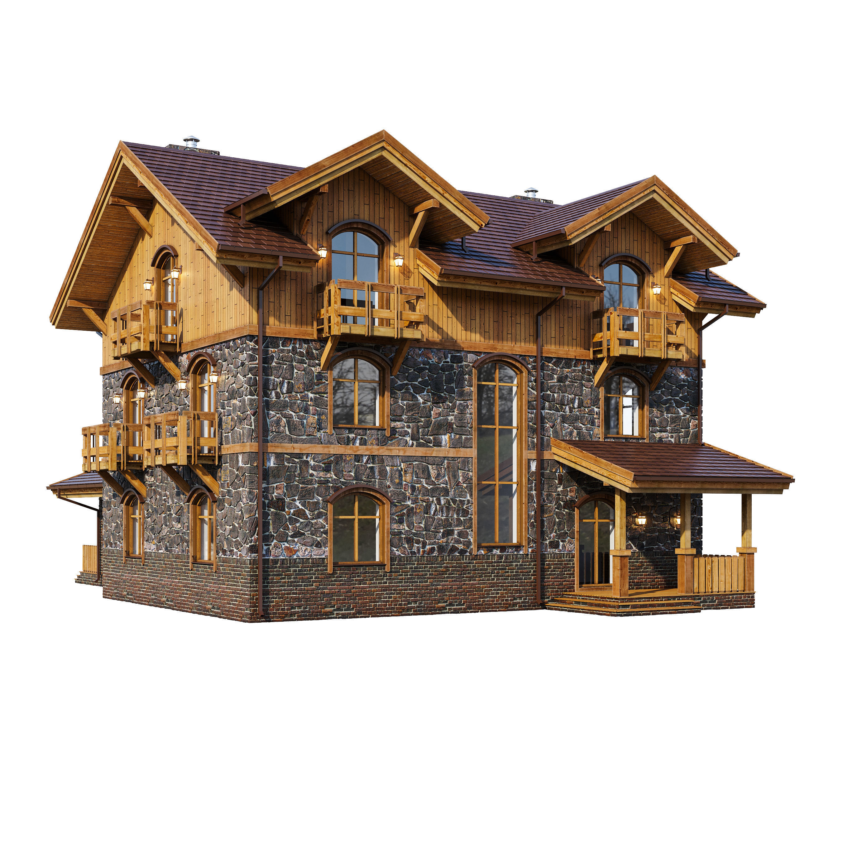 Alpine House 3D model_1