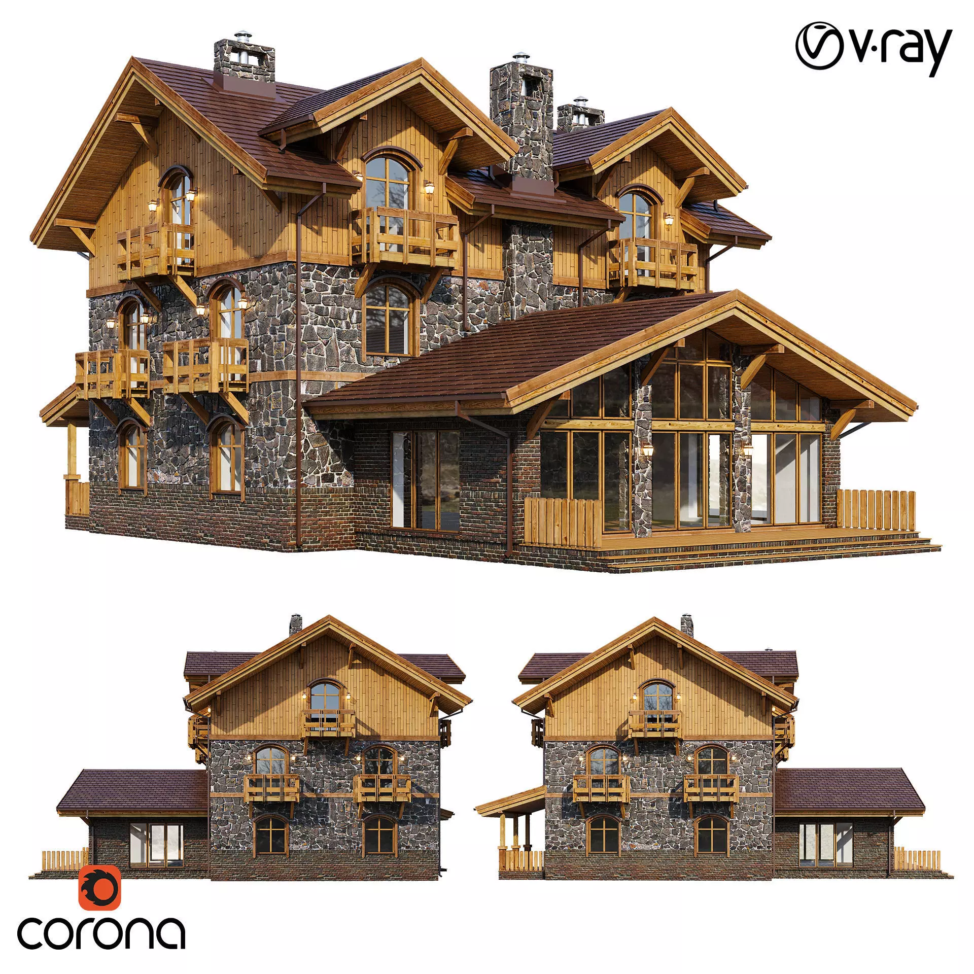 Alpine House 3D model_0