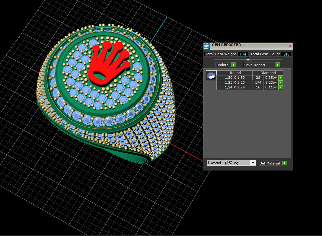 Anillo Tipo Rolexx 3D print model_3
