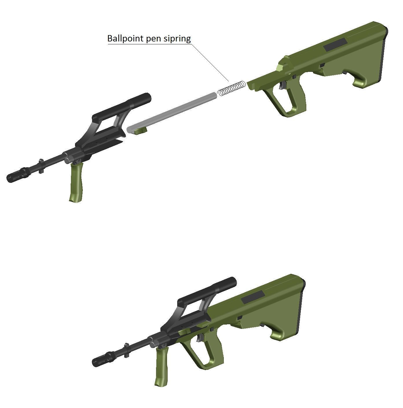 STEYR AUG MINIATURE 3D print model_6