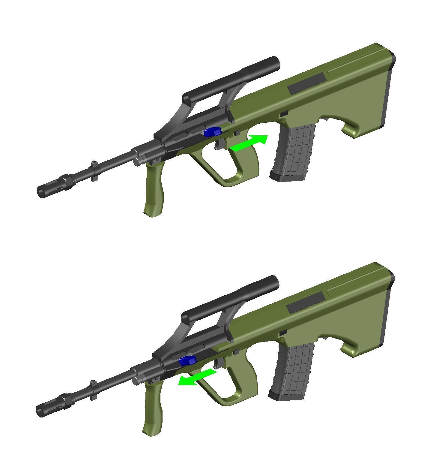 STEYR AUG MINIATURE 3D print model_1