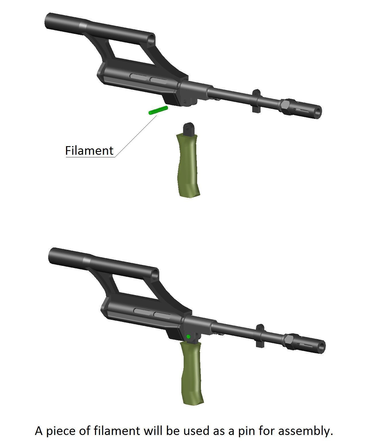 STEYR AUG MINIATURE 3D print model_4