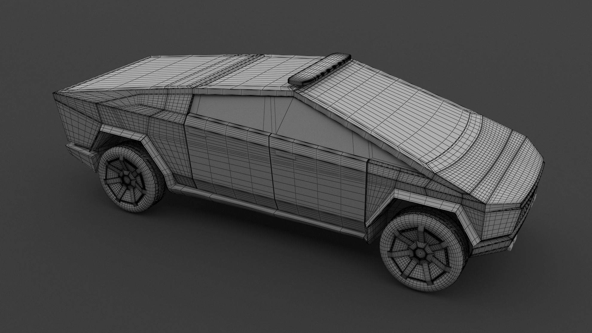 Tesla Police Car Collection 3D model_15