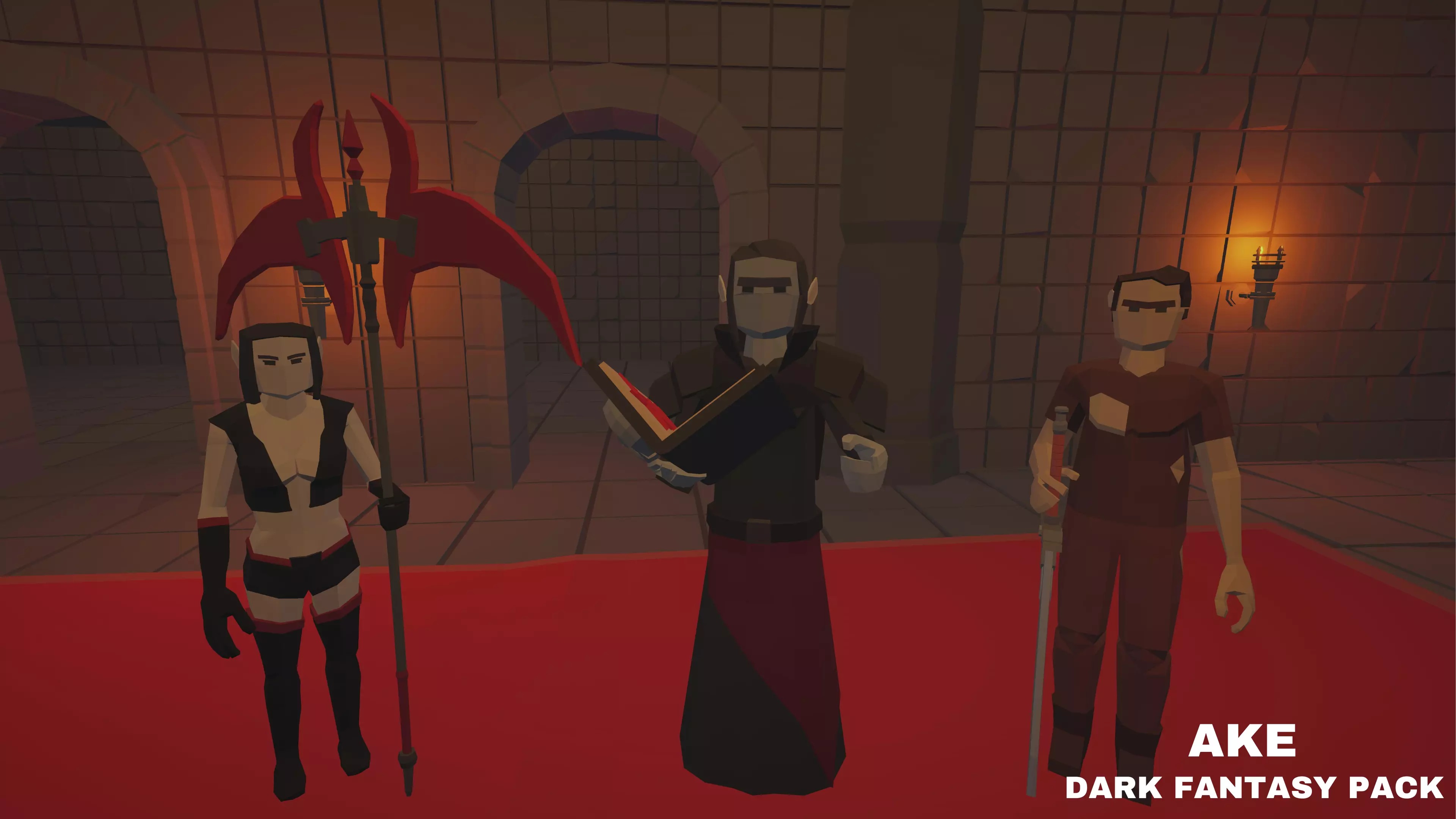 LOW POLY Dark Fantasy Dungeon Pack Low-poly 3D model_13