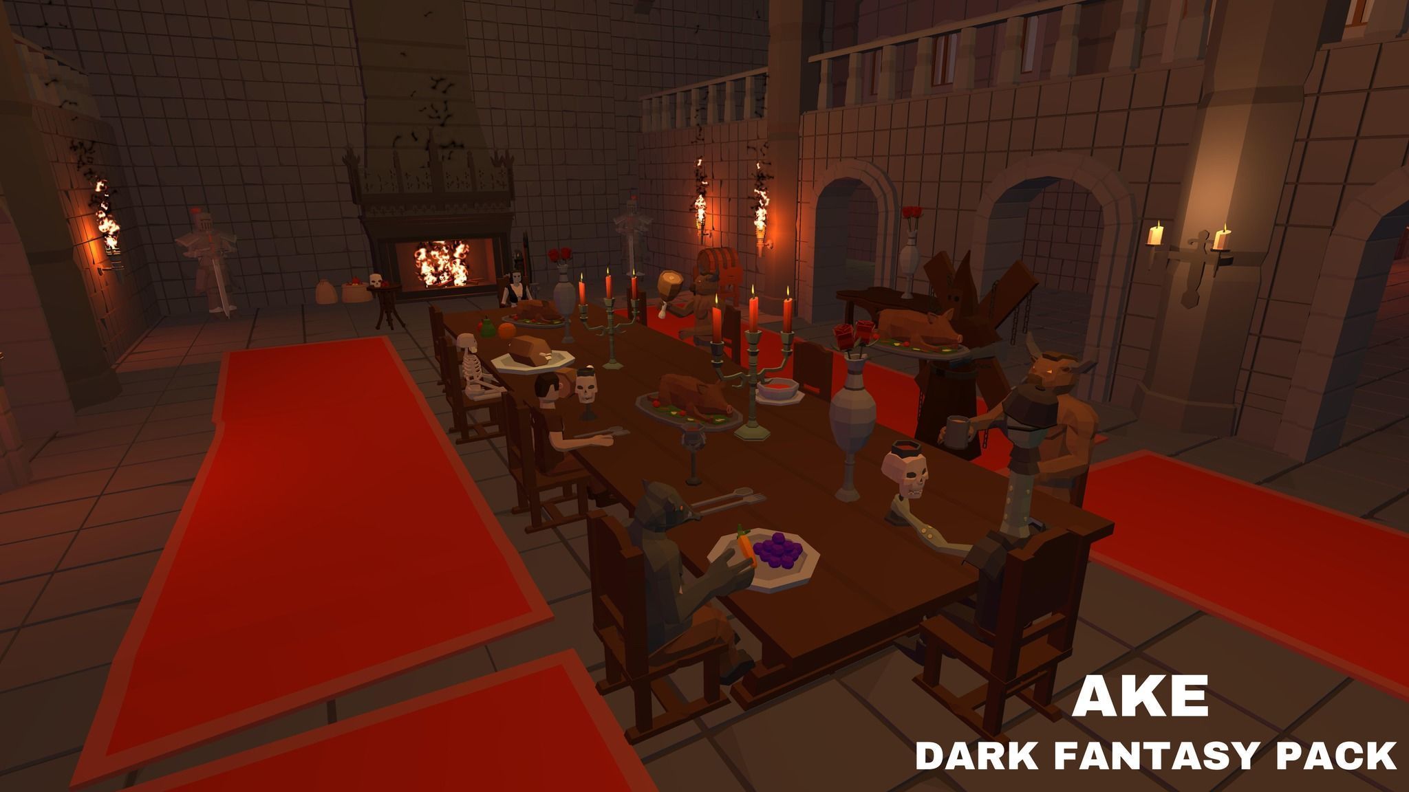 LOW POLY Dark Fantasy Dungeon Pack Low-poly 3D model_5