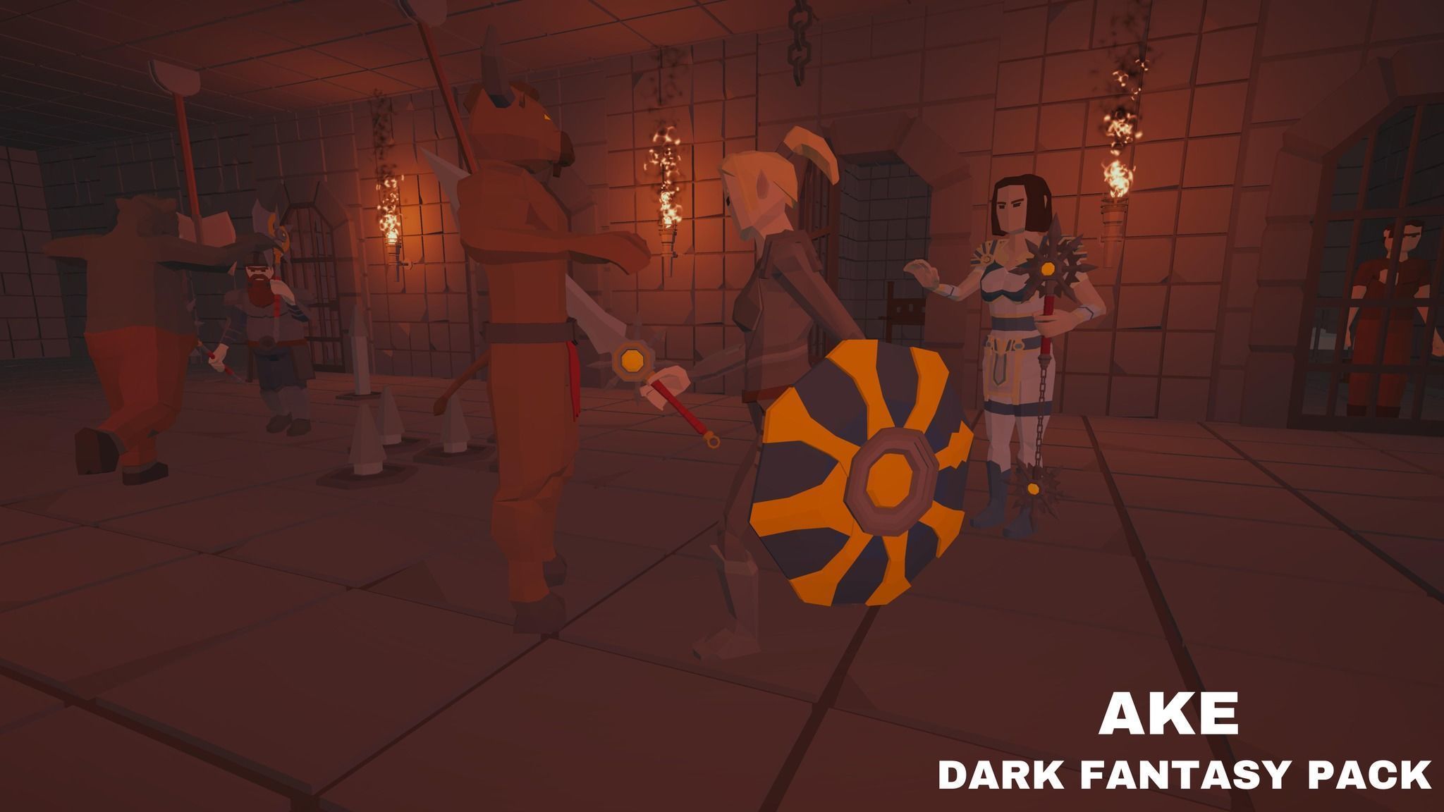 LOW POLY Dark Fantasy Dungeon Pack Low-poly 3D model_4