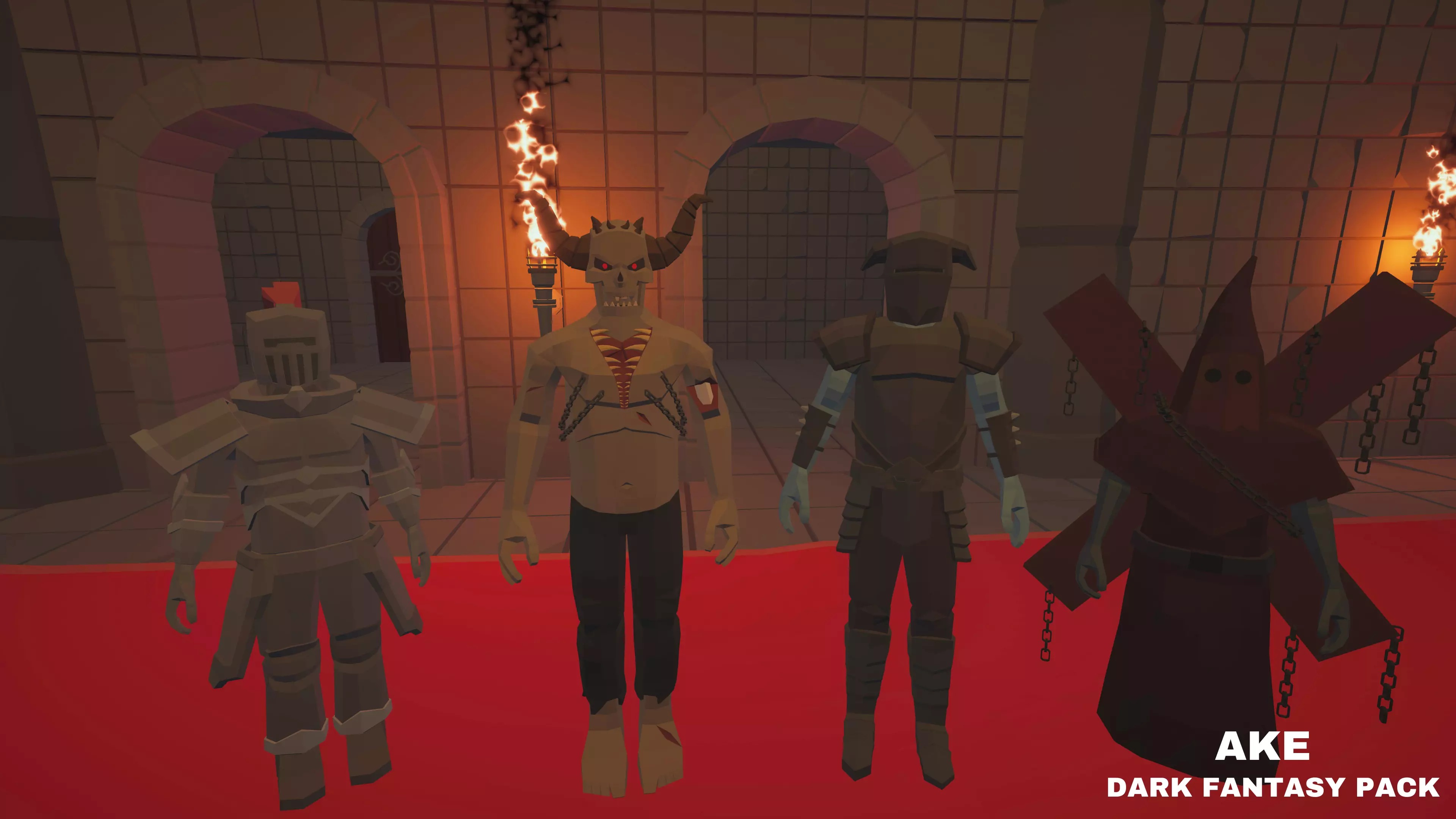 LOW POLY Dark Fantasy Dungeon Pack Low-poly 3D model_15