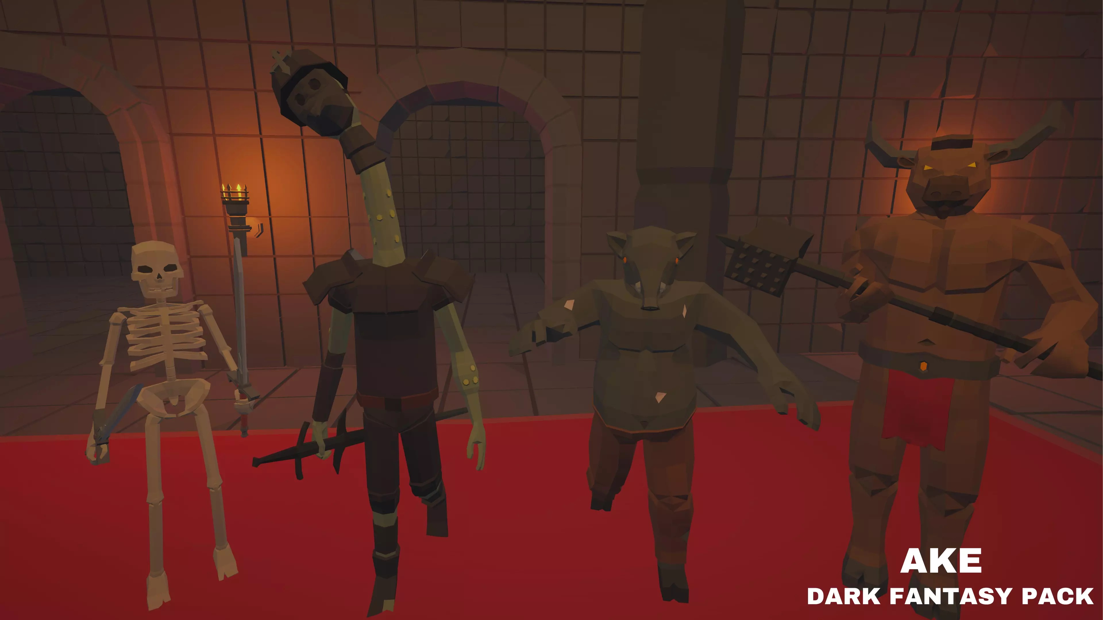 LOW POLY Dark Fantasy Dungeon Pack Low-poly 3D model_14