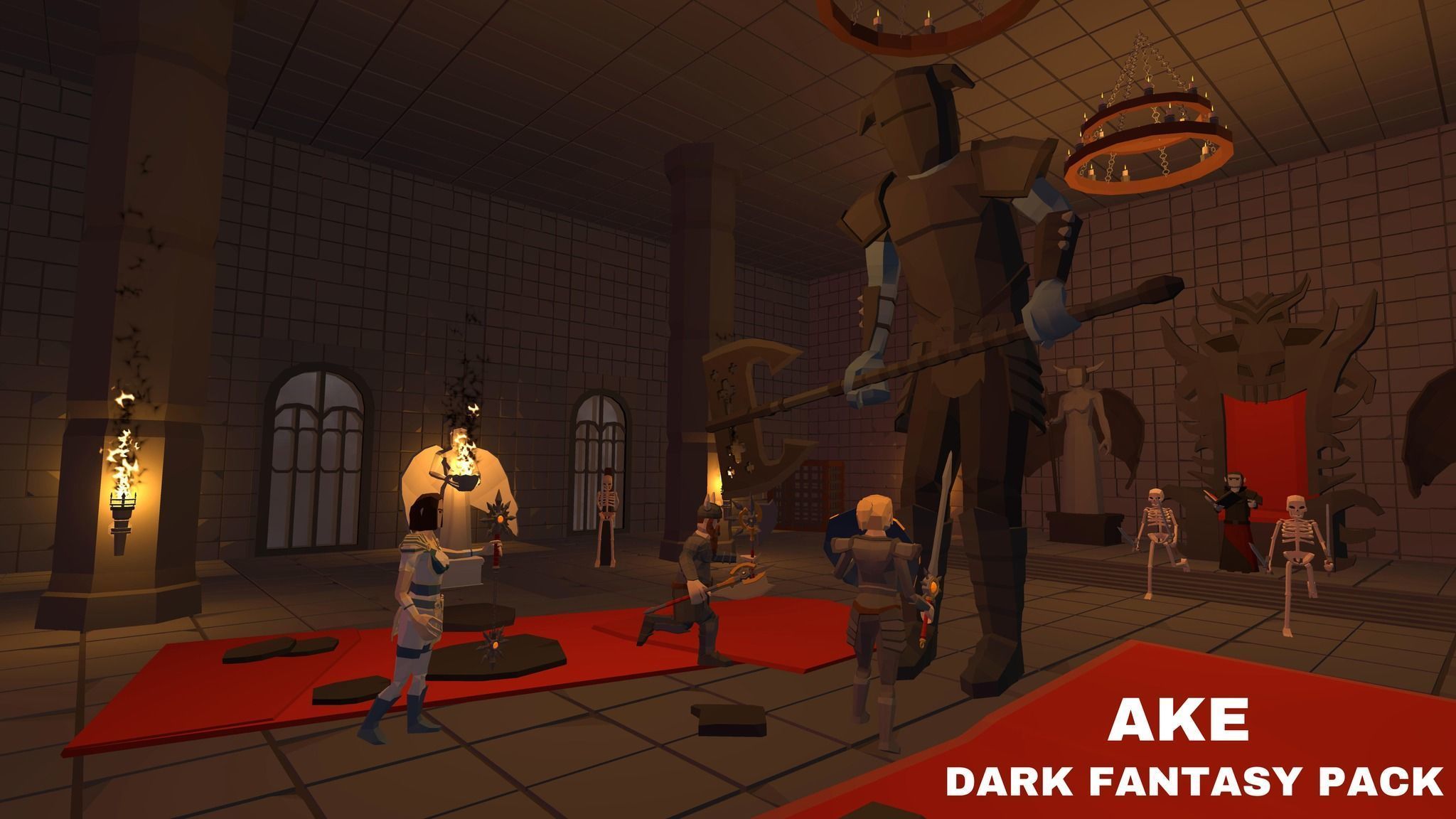 LOW POLY Dark Fantasy Dungeon Pack Low-poly 3D model_3