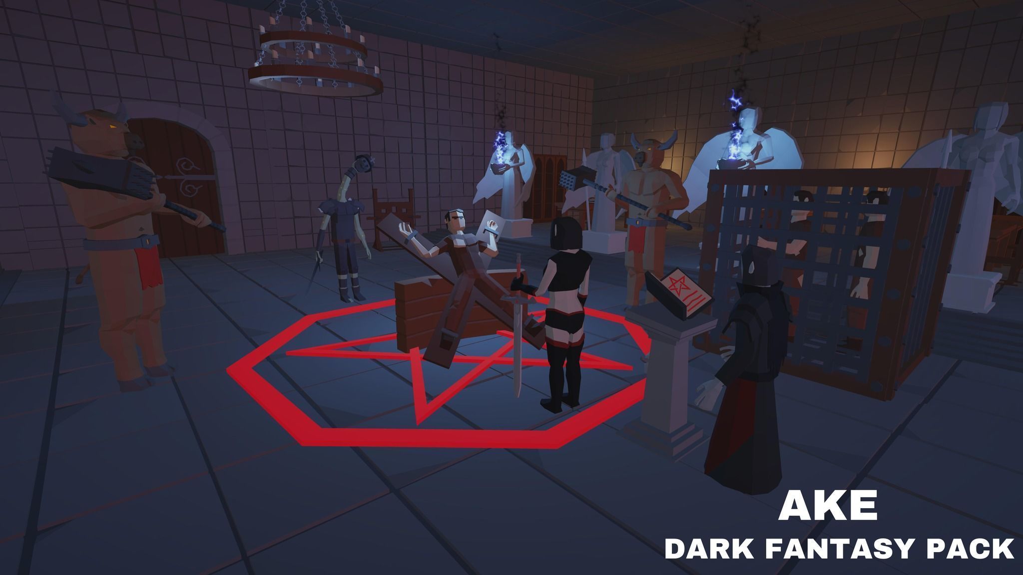 LOW POLY Dark Fantasy Dungeon Pack Low-poly 3D model_8