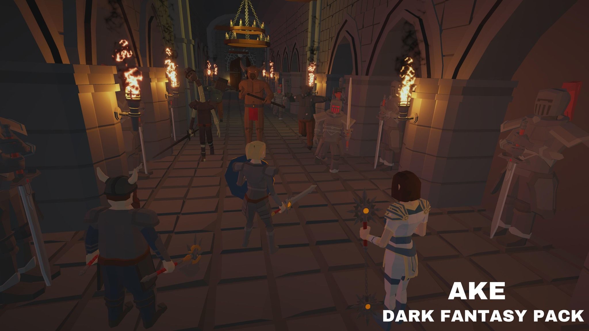 LOW POLY Dark Fantasy Dungeon Pack Low-poly 3D model_6