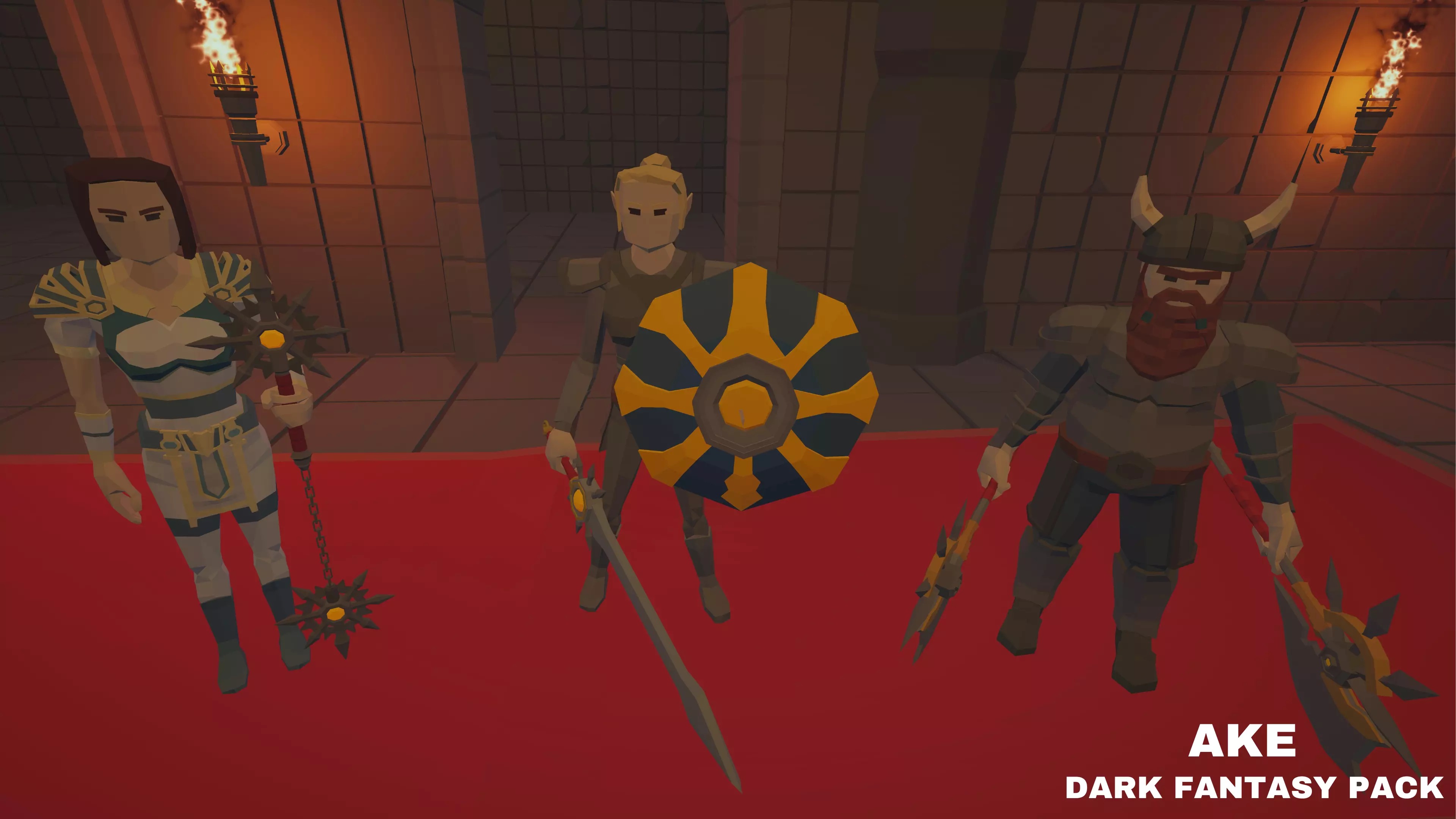 LOW POLY Dark Fantasy Dungeon Pack Low-poly 3D model_12