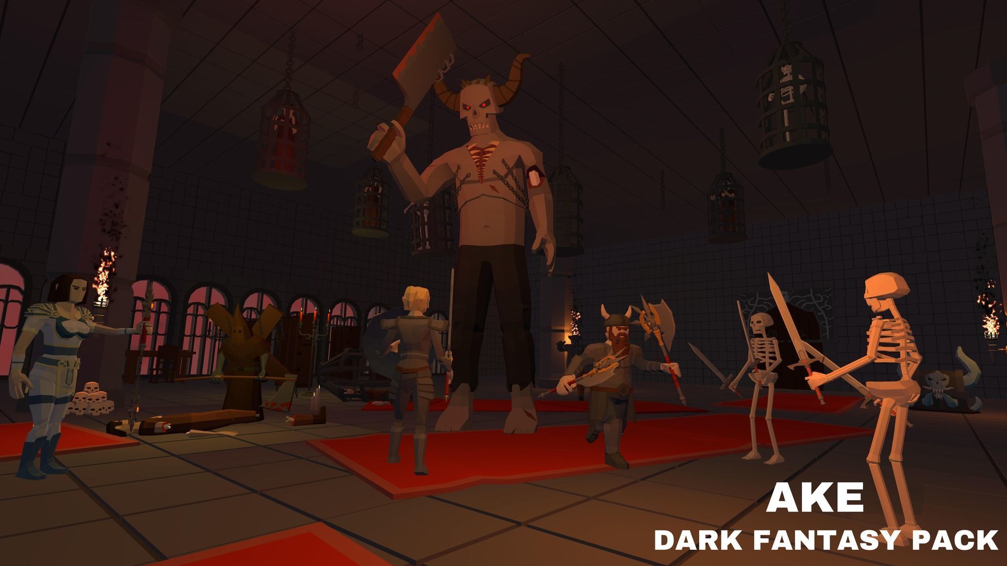 LOW POLY Dark Fantasy Dungeon Pack Low-poly 3D model_2