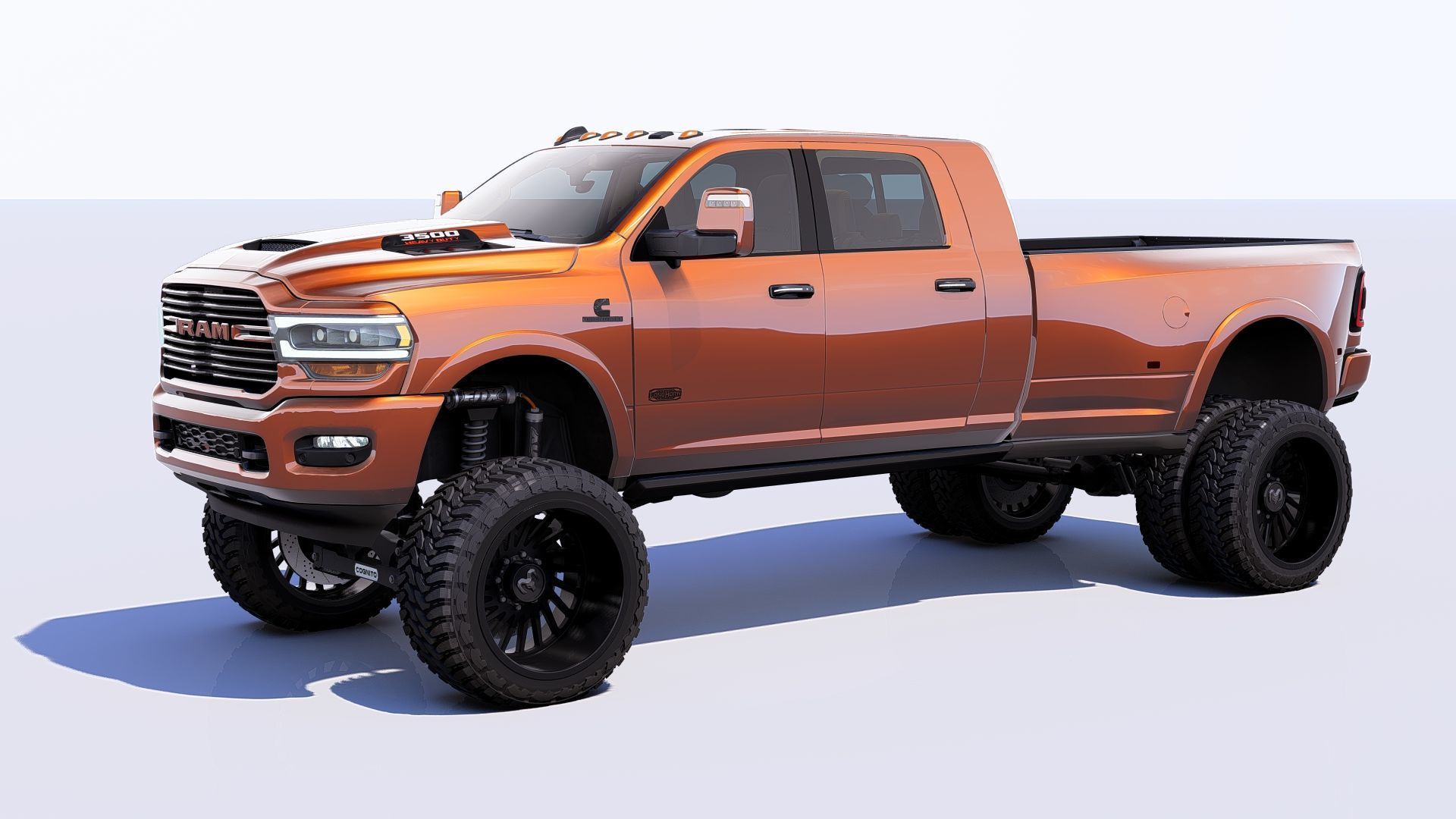 RAM 3500 Longhorn Mega Cab Dually 2024 Refresh 3D model_3